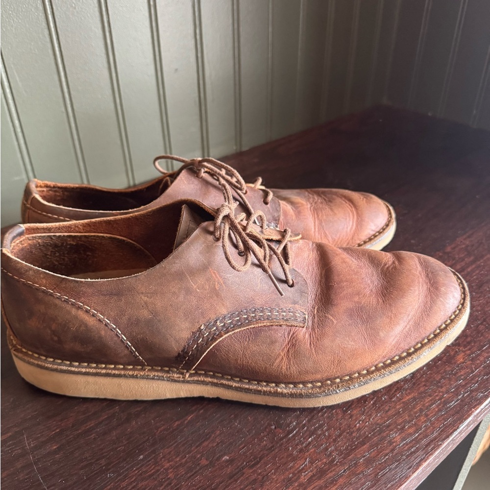 Brown Leather Men's Red Wings Heritage Shoes - Picture 2 of 5